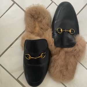 Designer Inspired Genuine Fur Lined 2015 Re-Edition Women's Princetown Mule